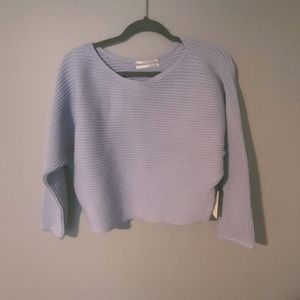 Anthropologie Kendall Cropped Sky Blue Sweater